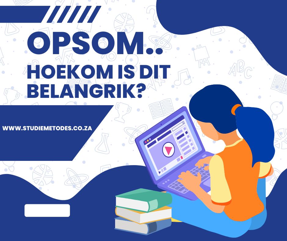 hoekom moet ek opsom