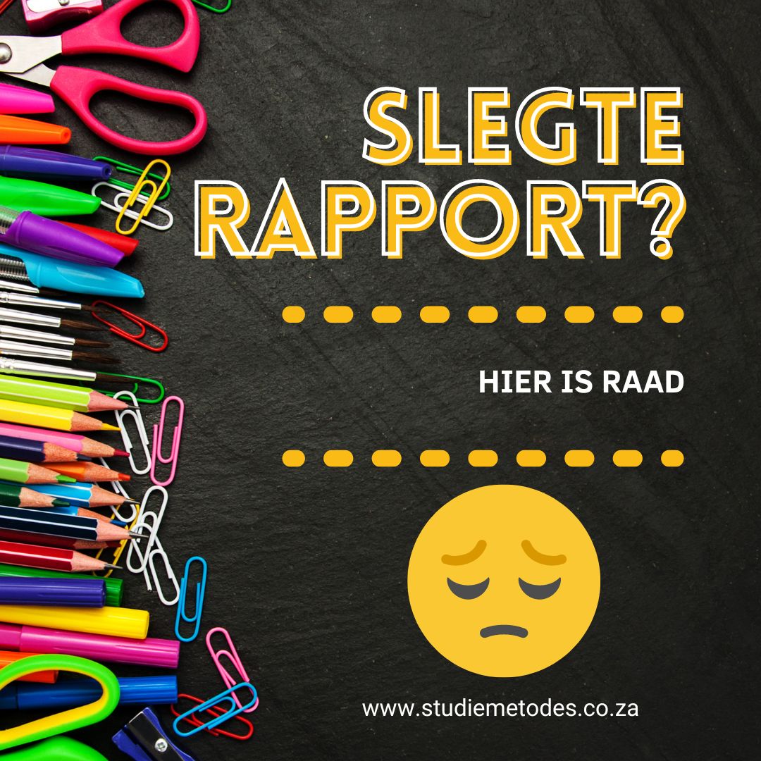 her jy 'n slegte rapport gekry?
