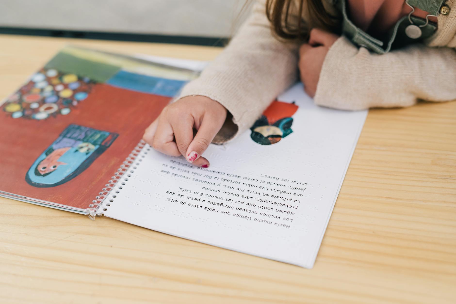 child reading a book